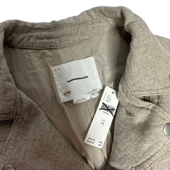 NWT Anthropologie Tessa Embroidered Boyfriend Jacket tan xs - Picture 13 of 16